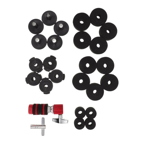 Reusable black cymbal sleeves - black,