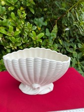 Vintage Sylvac 514 Clam Shell Mantel Vase in Cream 6 1/2" Art Deco