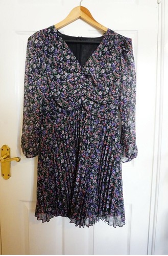 Zara floral mini neck - mini, dress