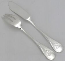 Ercuis Compagnie des wagons beds, 12 fish cutlery, wand, silver metal