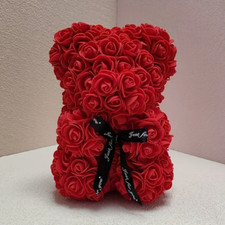 Rose Flower Teddy Bear 24cm