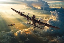 Avro Lancaster bomber & Me109