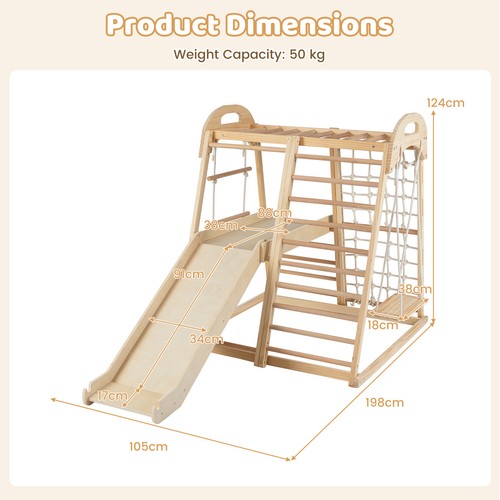 Wooden jungle gym - 8-in-1,