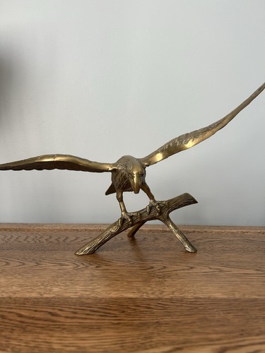 Huge brass eagle sculpture - huge,