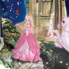 Kiddzzz Bedtime Single Duvet Set Princess Unicorn Fairy Castle Blue Pink Bedroom