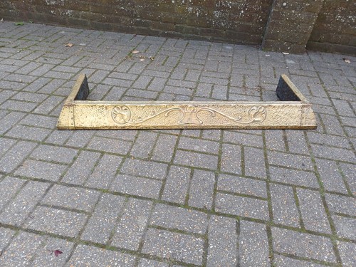 Art nouveau brass fireplace - nouveau,