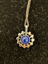 Ortak Sterling Silver And Chalcedony Pendant And Chain