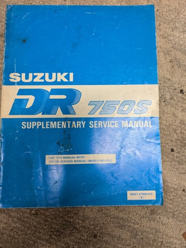 Genuine suzuki dr750s - dr750s, 1989