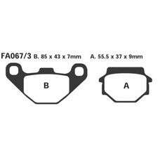 PAIR OF PADS EBC FA067/3 FOR