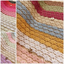 21 COLOURS lace ribbon trim craft scrapbook cards scalloped edge favors floral