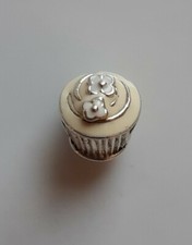  TRUTH silver PK 925 flower top cupcake bracelet charm bead