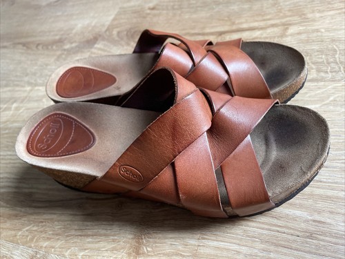 Scholl leather straps sandals - leather,