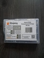 Shopexa 30pk Plasterboard Fixings Metal  Self Drilling Heavy Duty Plasterboard W