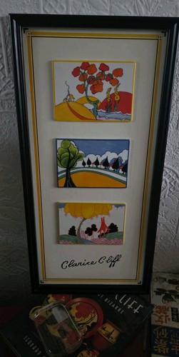 Clarice cliff framed tiles - clarice,