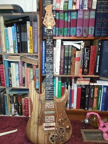 Custom built steampunk guitar - built,