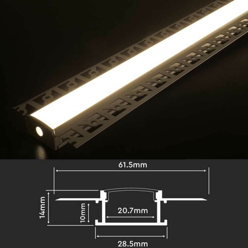 Plaster led aluminium - 2m,