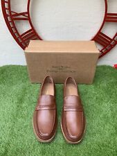 NWB Men’s Samuel Windsor Tan Brown Leather Slip On Shoes Size UK 11