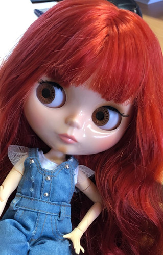 Blythe doll red hair - red,