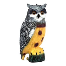 1x Grey 40cm Owl Bird