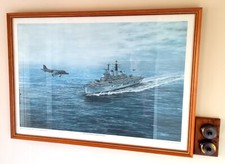 HMS Invincible by Roderick Lovesey Falklands Sea Harrier Picture 84cm x 60cm