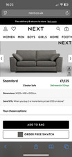 Next Stamford snuggle sofa and large recliner sofa