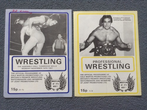 Two wrestling programmes - x,