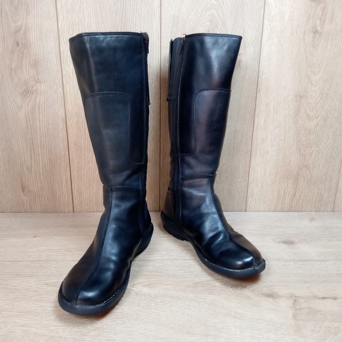 Moshulu black leather - black, knee