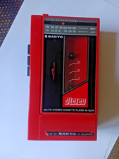 Sanyo M-G27A AM/FM Stereo Cassette Player Retro Red