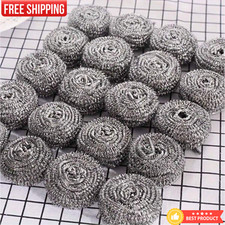 Stainless Steel Woolen Wire Scrubber Metal Scouring Pads Dish Washing & Cleaning