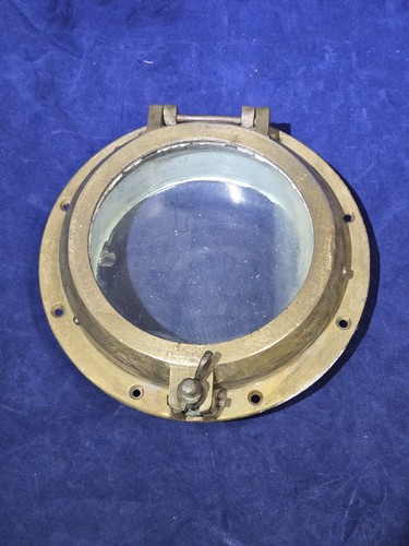 Vintage brass round - round, porthole