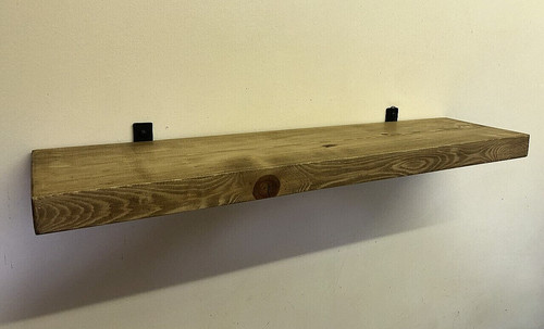 Floating rustic wooden shelf - floating,
