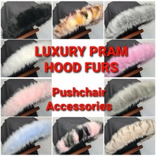 Luxury FAUX FUR Pram Hood Trim