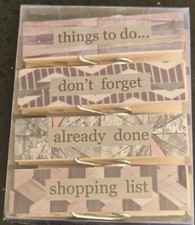 Wooden Magnetic Peg Set of 4 Shabby Chic Memo Pegs by Gisela Graham