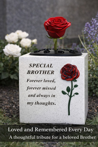 Brother memorial grave vase - memorial,