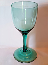 An Antique Edwardian Pale Green Cup Bowl Wine Glass c1905
