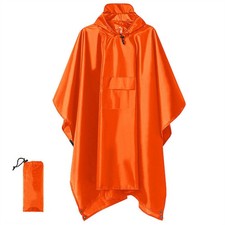 Hooded Rain Poncho Waterproof