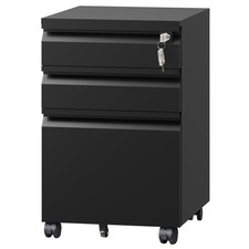 3 Drawer File Cabinet, Metal