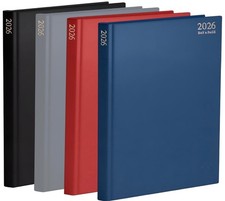 2026 diary A4/A5/A6 Page a Day/Week to View Diary Hardback Case bound Back Cover