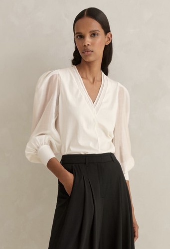 Neck scallop detail - v-neck,