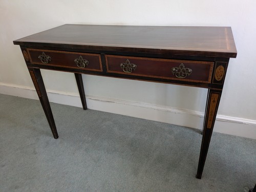 Edwardian desk with inlay - desk,