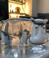 Glass Hippo Kosta Boda