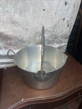 Vintage SWAN Aluminium Jam Preserve  Pan Saucepan. 12". Steel Handles.