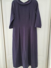 Boden Ponte Navy Blue Boat Neck Dress - 16/18 Long - Very Jackie O