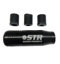 STR Universal Aluminium Car Gear Shift Knob with 8mm, 10mm & 12mm Adaptor, Black