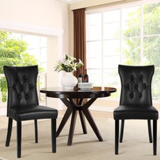 2/4x Faux Leather Dining