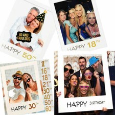 DIY Photo Booth Props Blank Picture Frame Background Birthday Wedding Hen Party