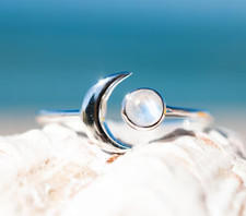 Moonstone Ring 925 Sterling