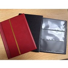 Red 20 Sheets Stamp Collection Album Stamps Storage Book Holder
