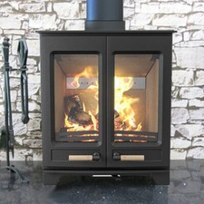 Wood burning stove - burning,