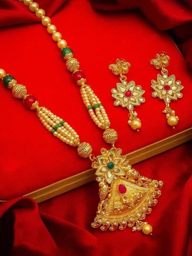 Rani haar necklace set - set, with